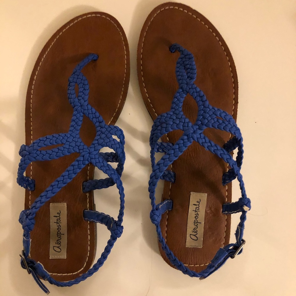 Blue Braided Sandals